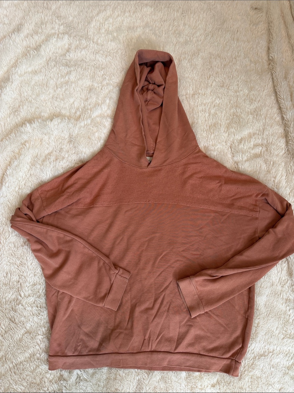 Women's Cozy Hooded Pullover Sweatshirt- Dusty Rose